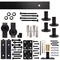 Quiet Glide Black 48 in. Single Bi-Fold Front Mount Sliding Barn Door Track and Hardware Kit NT.BF1500.FM.08-4 - alternate 2